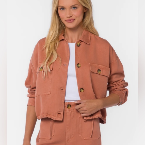 Velvet Heart Elvera Jacket Army Green crop swing cropped utility jacket shacket - Picture 4 of 16